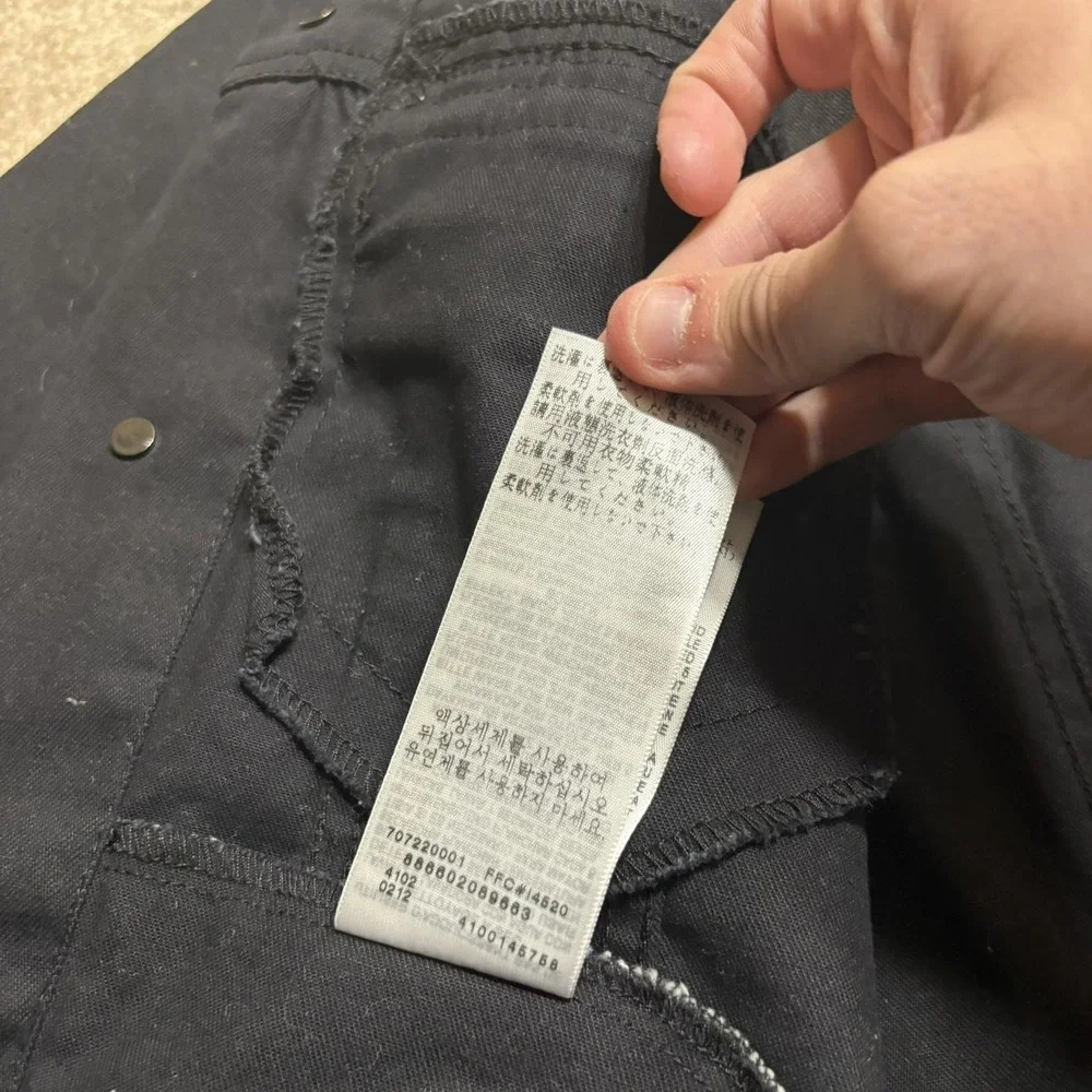Levis Commuter Trucker Jacket Mens Medium Black Military Hooded Cycling Utility